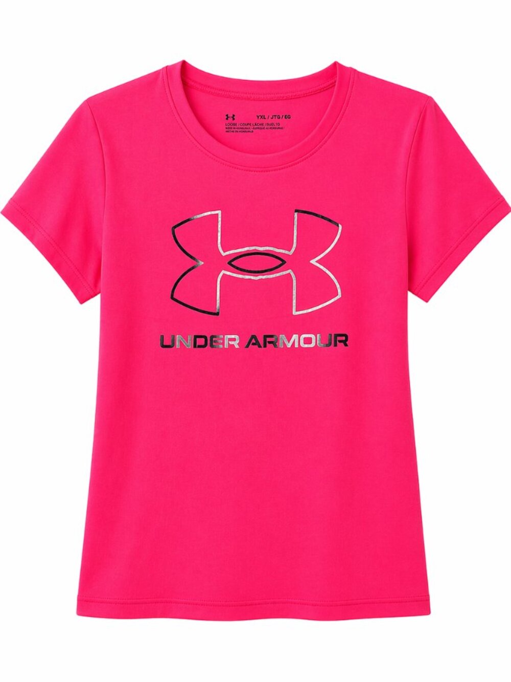 Under Armour Hot Pink Logo T-Shirt | Youth XL (Fits XS/S) | 90% New